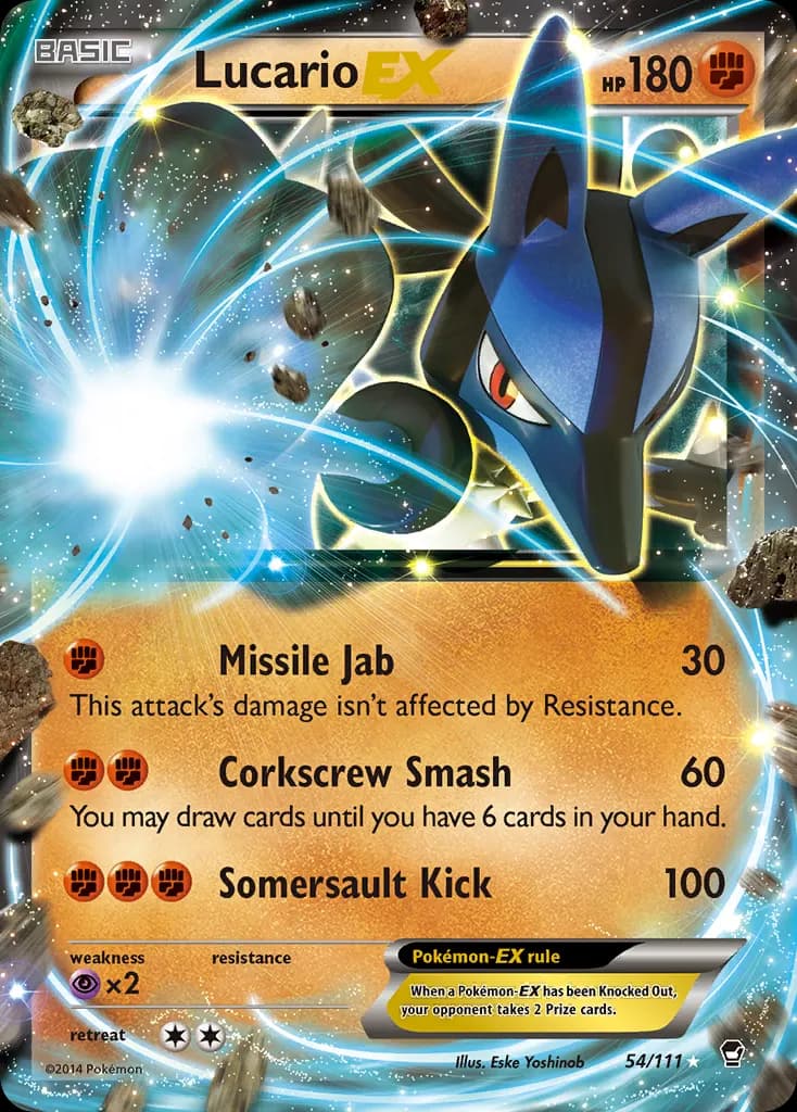 Lucario-EX — Furious Fists 54 Pokémon card