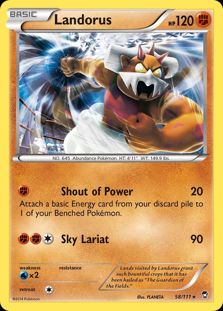 Landorus — Furious Fists 58 Pokémon card