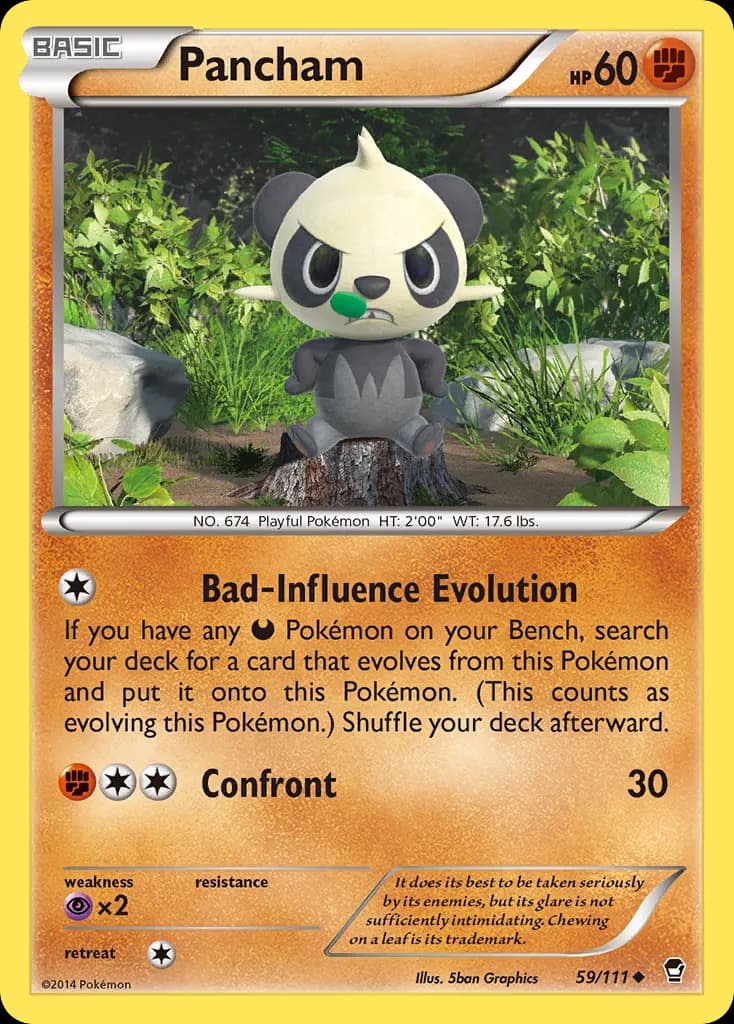 Pancham — Furious Fists 59 Pokémon card