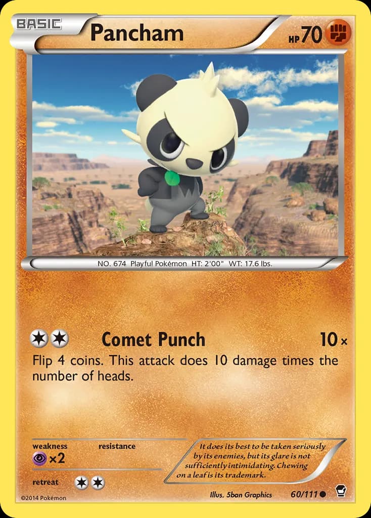Pancham — Furious Fists 60 Pokémon card