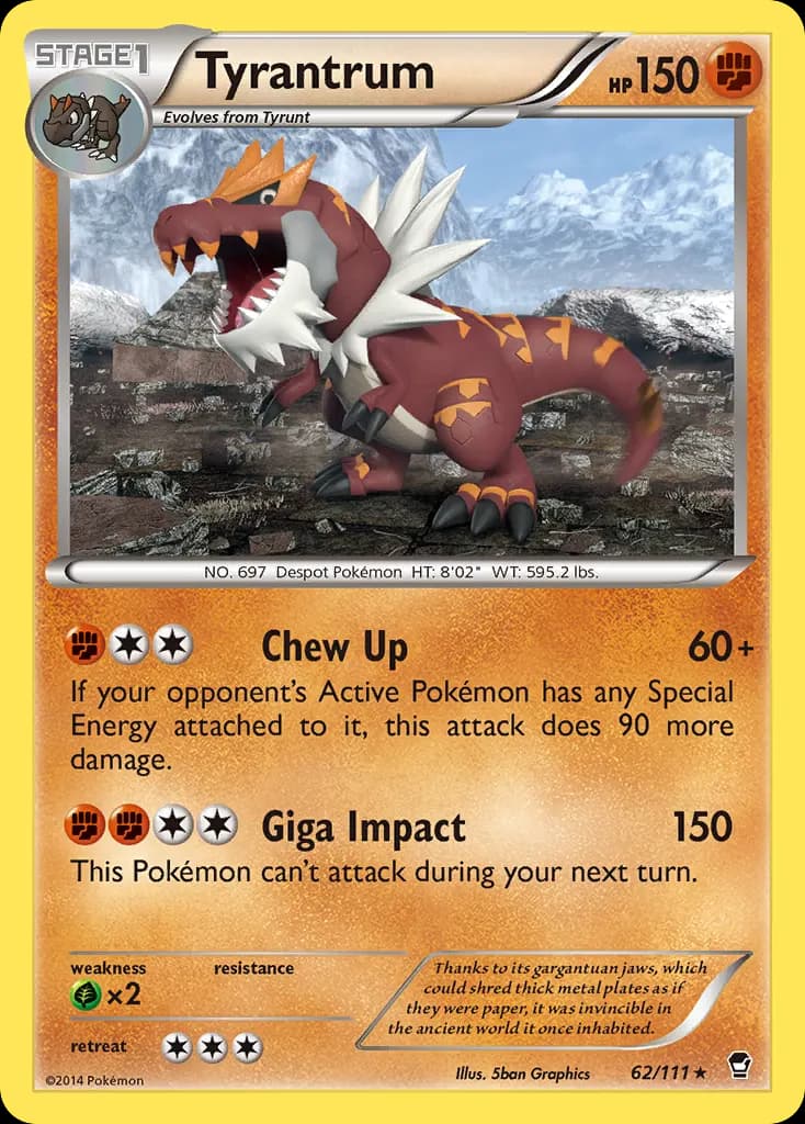 Tyrantrum — Furious Fists 62 Pokémon card