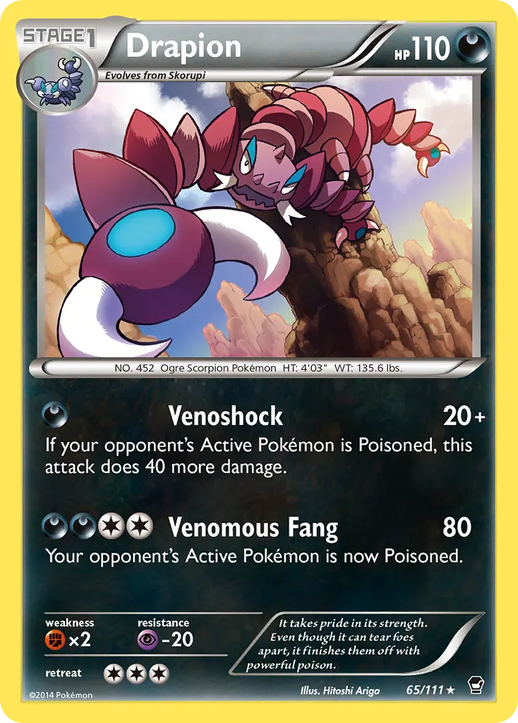 Drapion — Furious Fists 65 Pokémon card