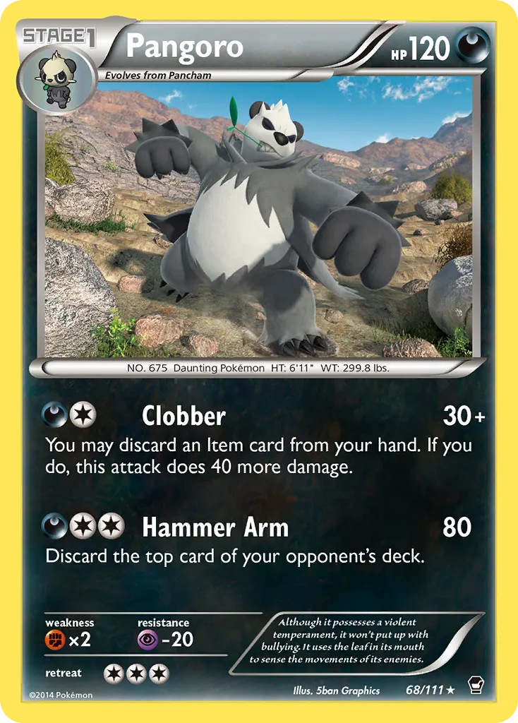 Pangoro — Furious Fists 68 Pokémon card