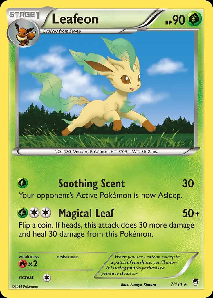 Leafeon — Furious Fists 7 Pokémon card