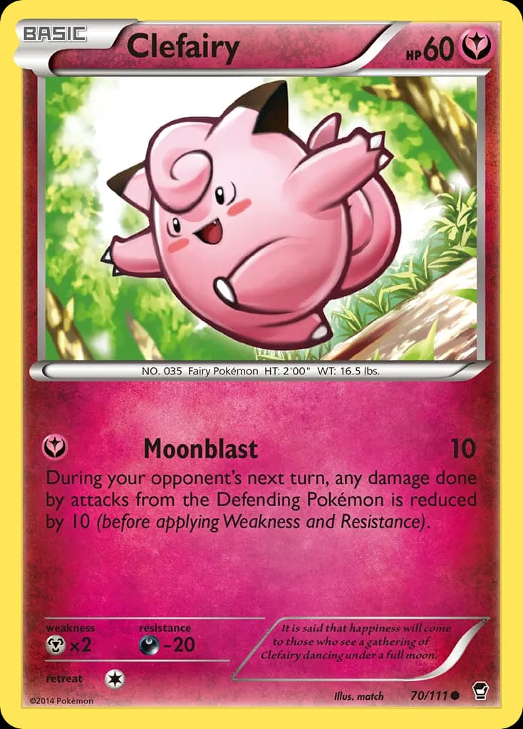 Clefairy — Furious Fists 70 Pokémon card