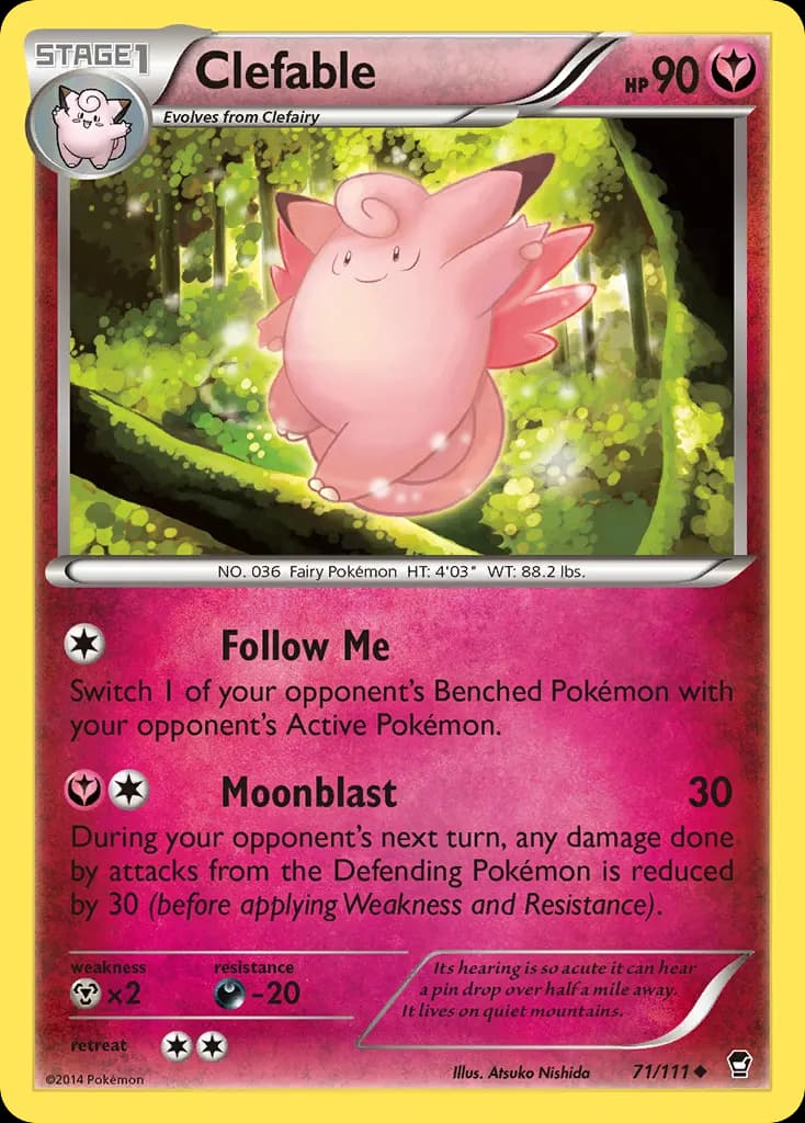 Clefable — Furious Fists 71 Pokémon card