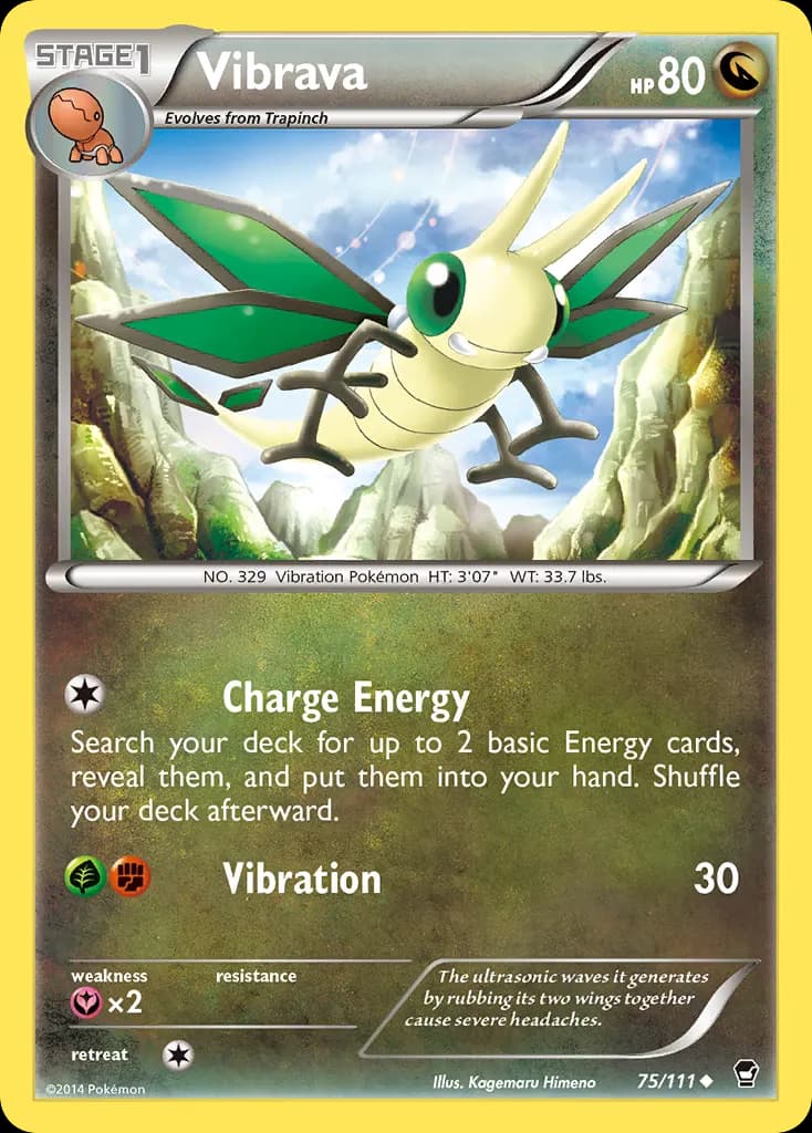 Vibrava — Furious Fists 75 Pokémon card