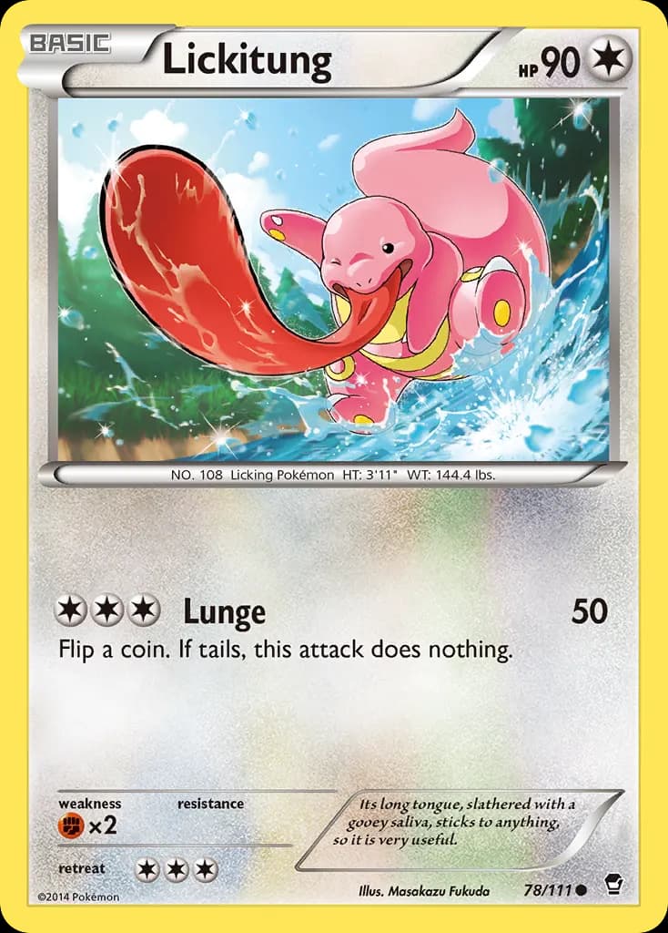Lickitung — Furious Fists 78 Pokémon card