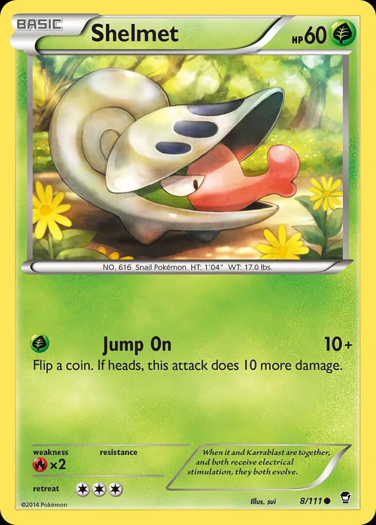 Shelmet — Furious Fists 8 Pokémon card