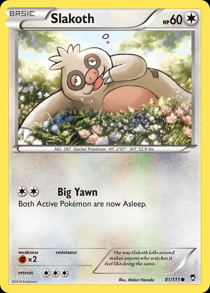Slakoth — Furious Fists 81 Pokémon card