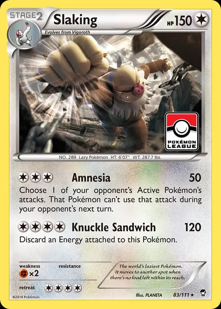 Slaking — Furious Fists 83 Pokémon card
