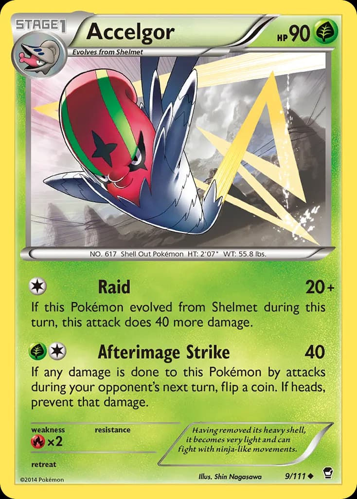 Accelgor — Furious Fists 9 Pokémon card
