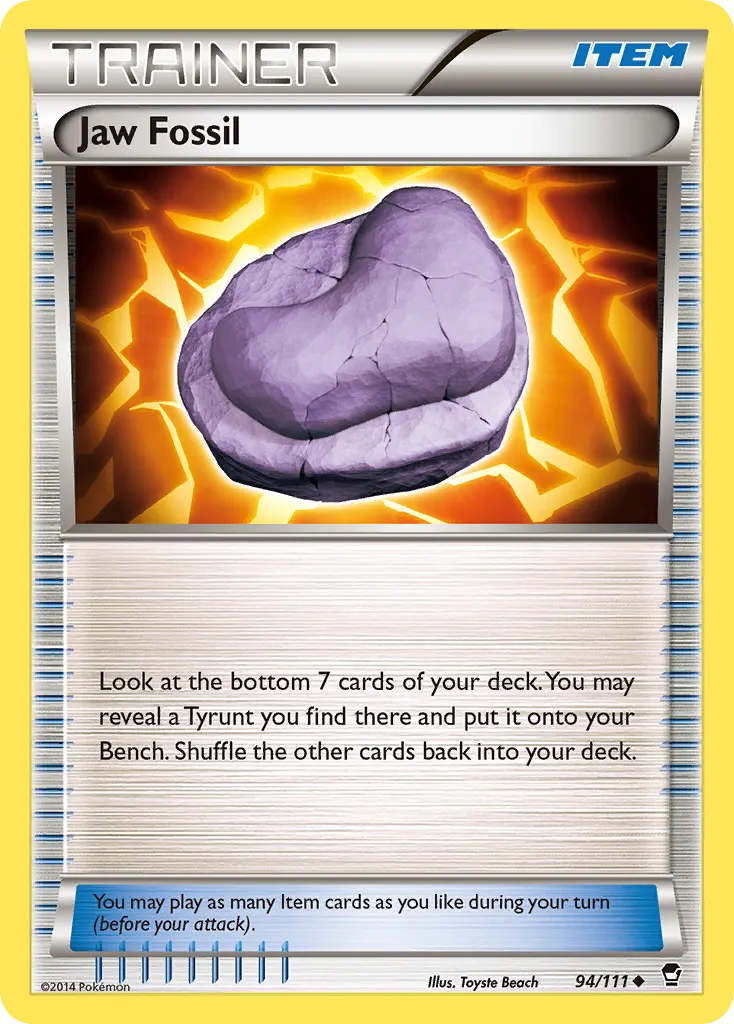 Jaw Fossil — Furious Fists 94 Pokémon card