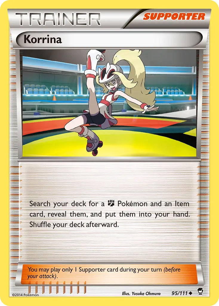 Korrina — Furious Fists 95 Pokémon card