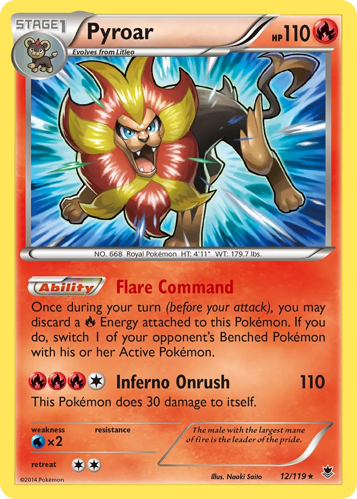 Pyroar — Phantom Forces 12 Pokémon card