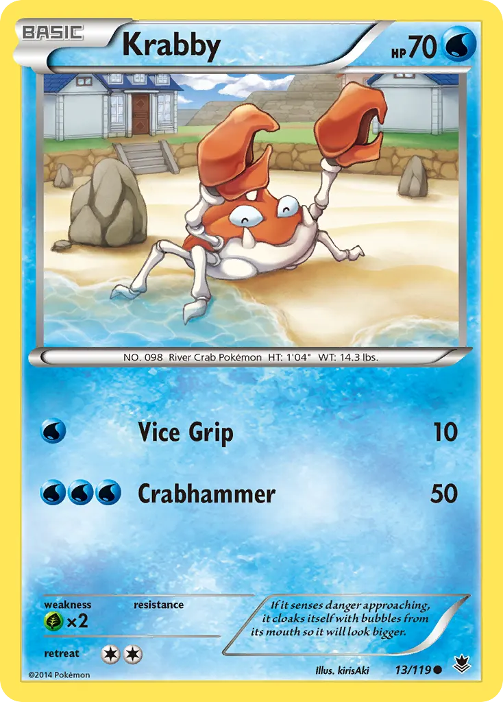 Krabby — Phantom Forces 13 Pokémon card