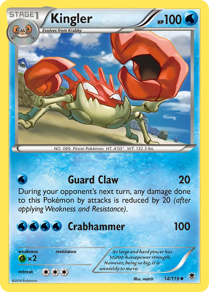 Kingler — Phantom Forces 14 Pokémon card