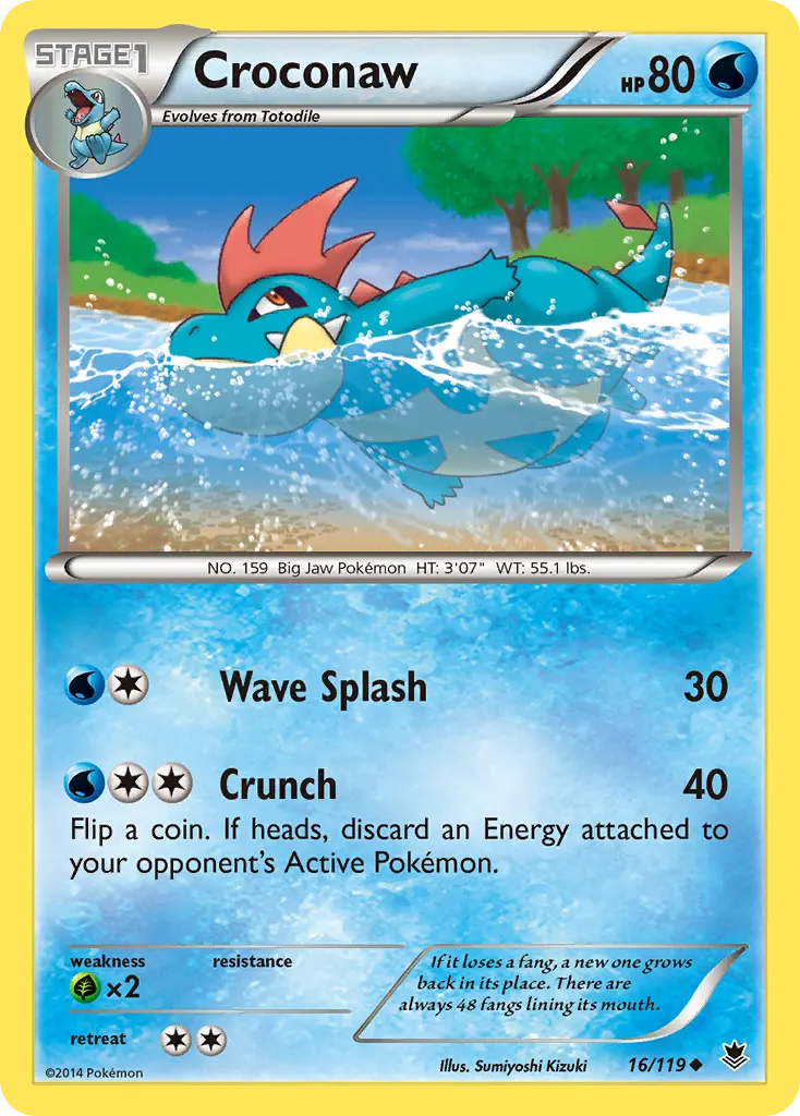 Croconaw — Phantom Forces 16 Pokémon card