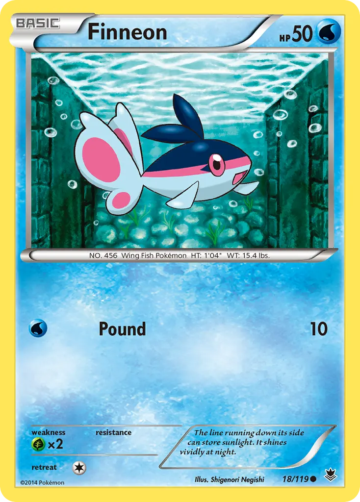 Finneon — Phantom Forces 18 Pokémon card