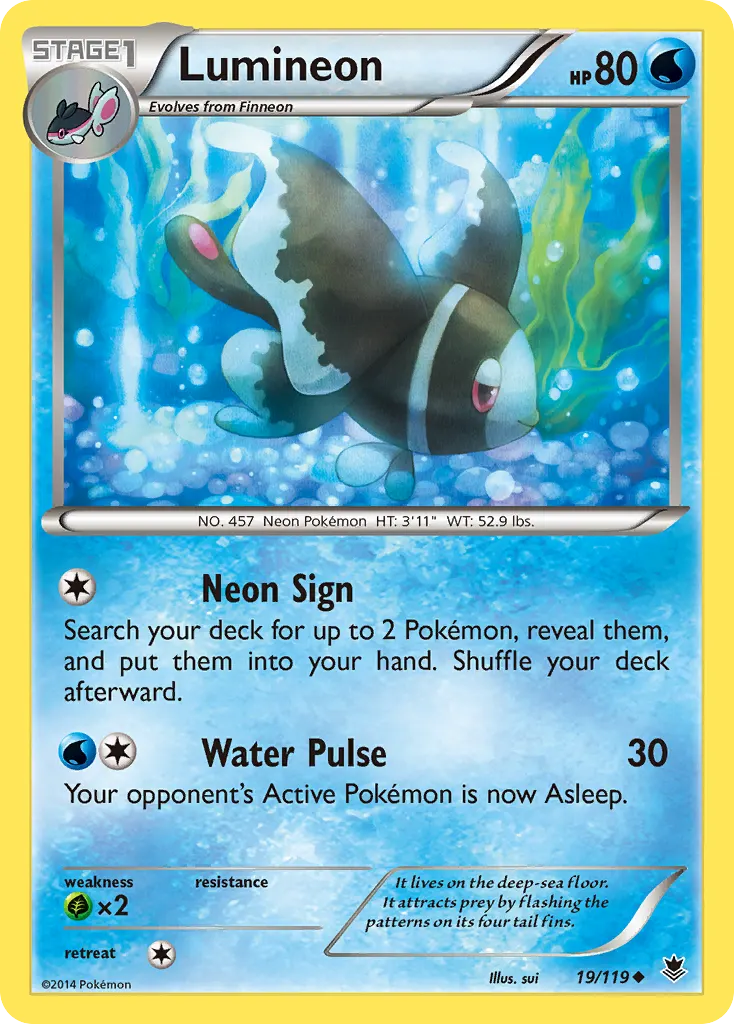 Lumineon — Phantom Forces 19 Pokémon card