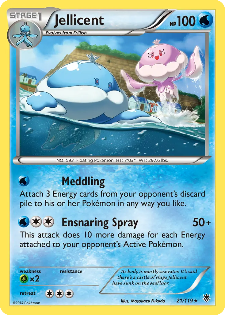 Jellicent — Phantom Forces 21 Pokémon card