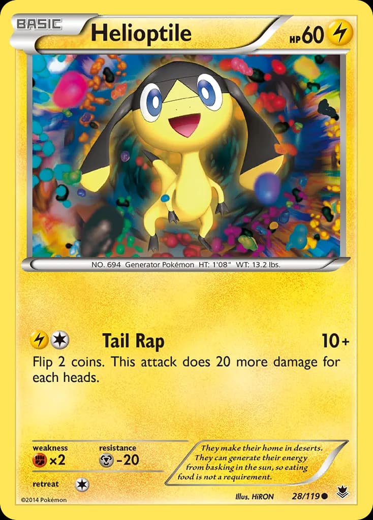 Helioptile — Phantom Forces 28 Pokémon card