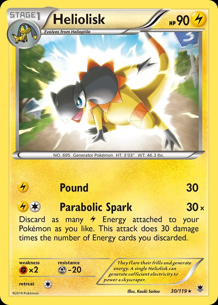 Heliolisk — Phantom Forces 30 Pokémon card