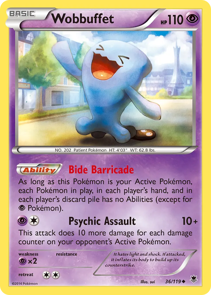 Wobbuffet — Phantom Forces 36 Pokémon card