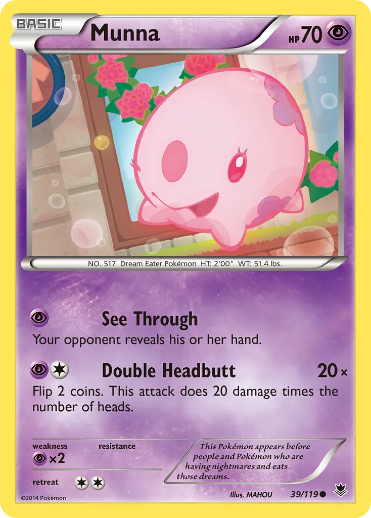 Munna — Phantom Forces 39 Pokémon card