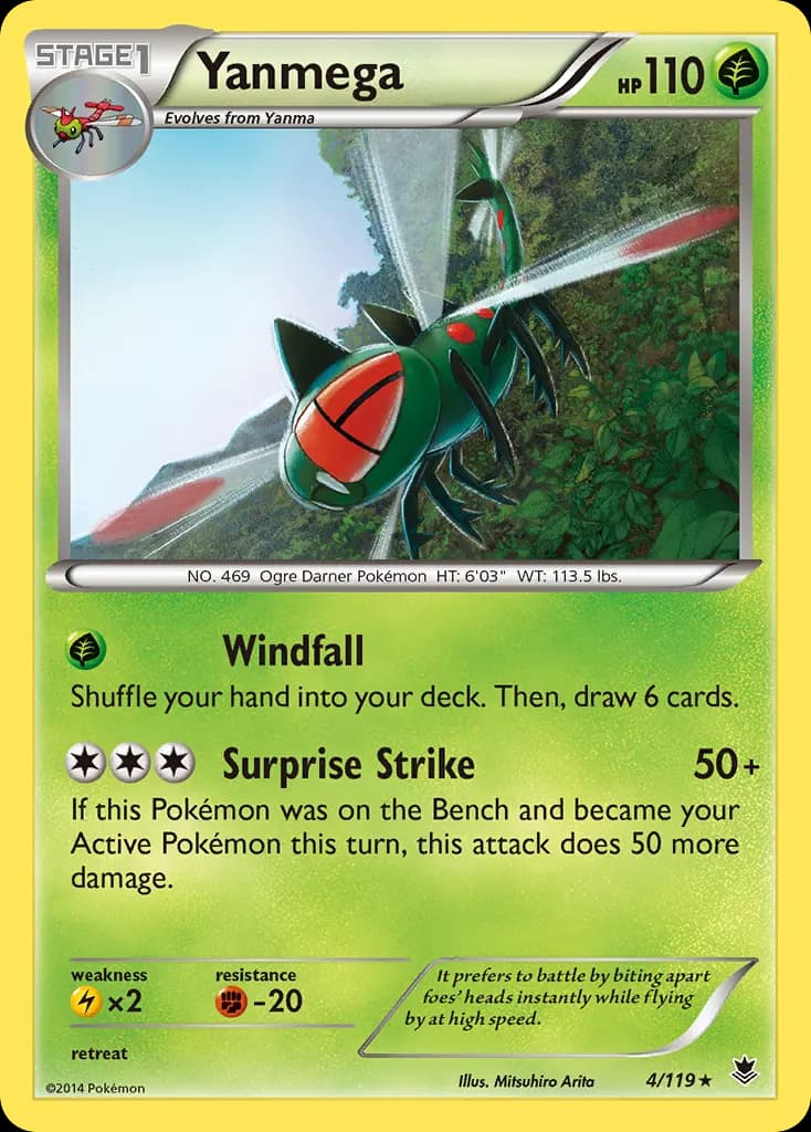 Yanmega — Phantom Forces 4 Pokémon card