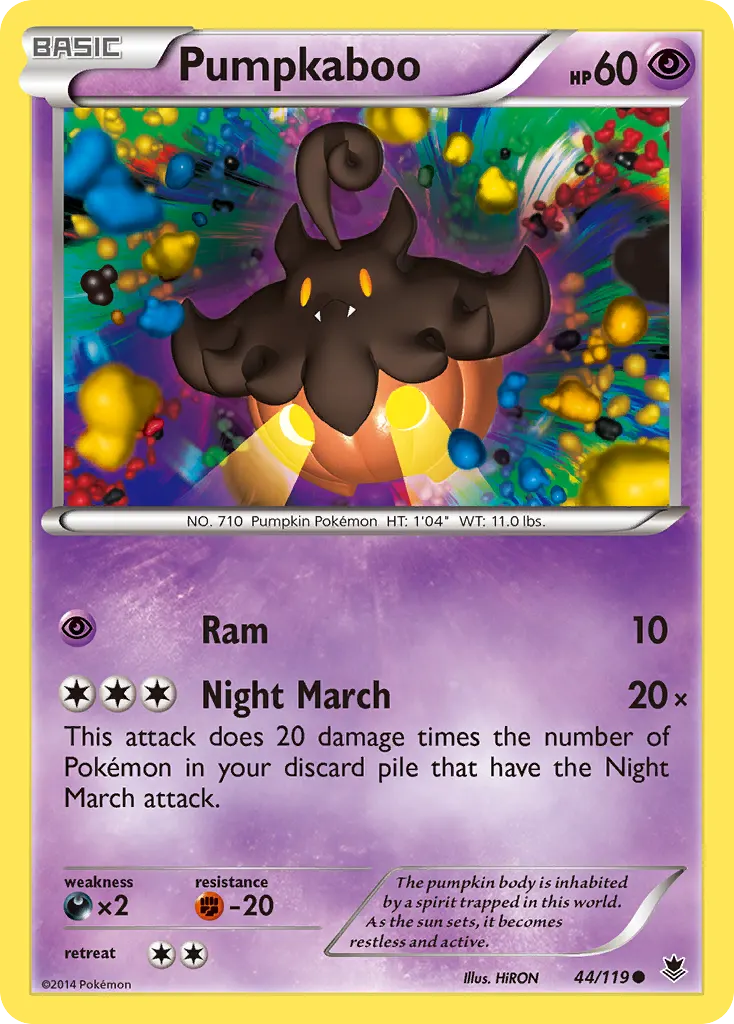 Pumpkaboo — Phantom Forces 44 Pokémon card
