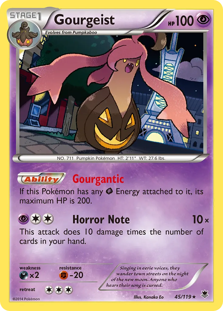 Gourgeist — Phantom Forces 45 Pokémon card