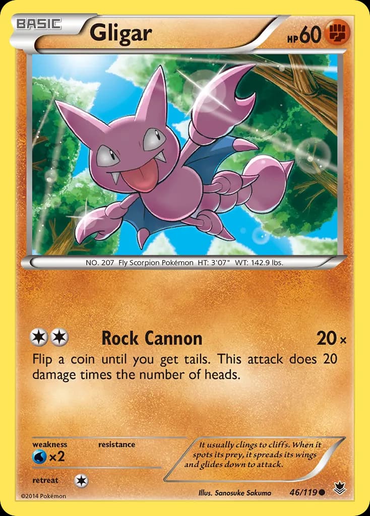Gligar — Phantom Forces 46 Pokémon card