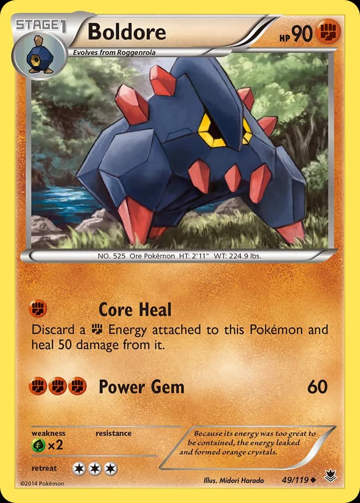 Boldore — Phantom Forces 49 Pokémon card