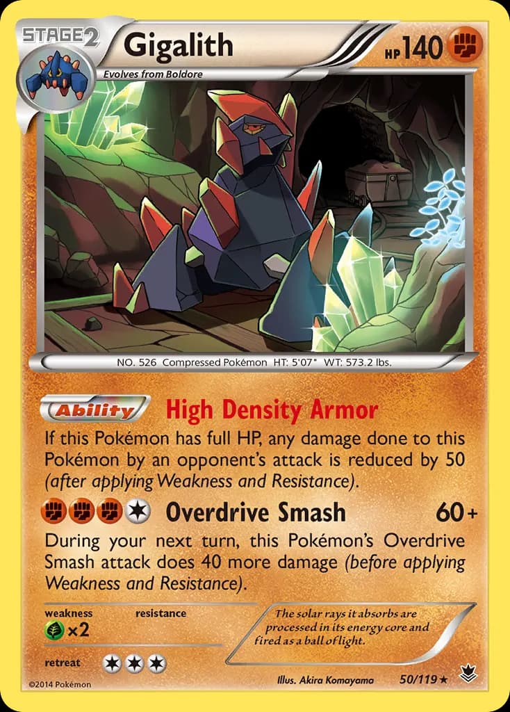 Gigalith — Phantom Forces 50 Pokémon card