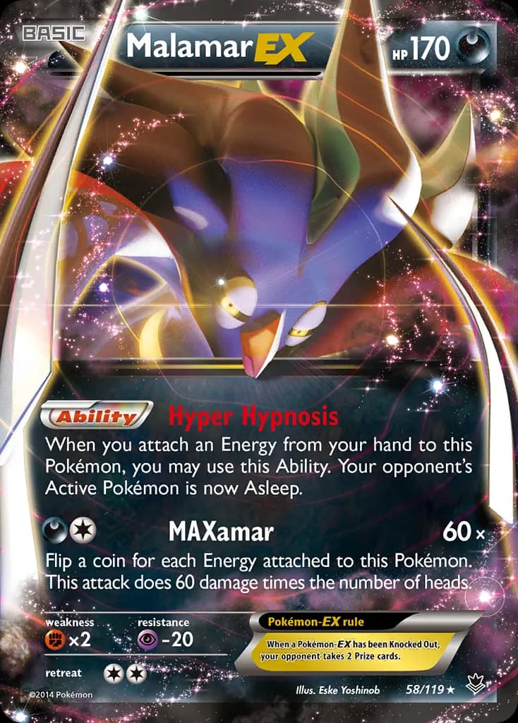 Malamar-EX — Phantom Forces 58 Pokémon card