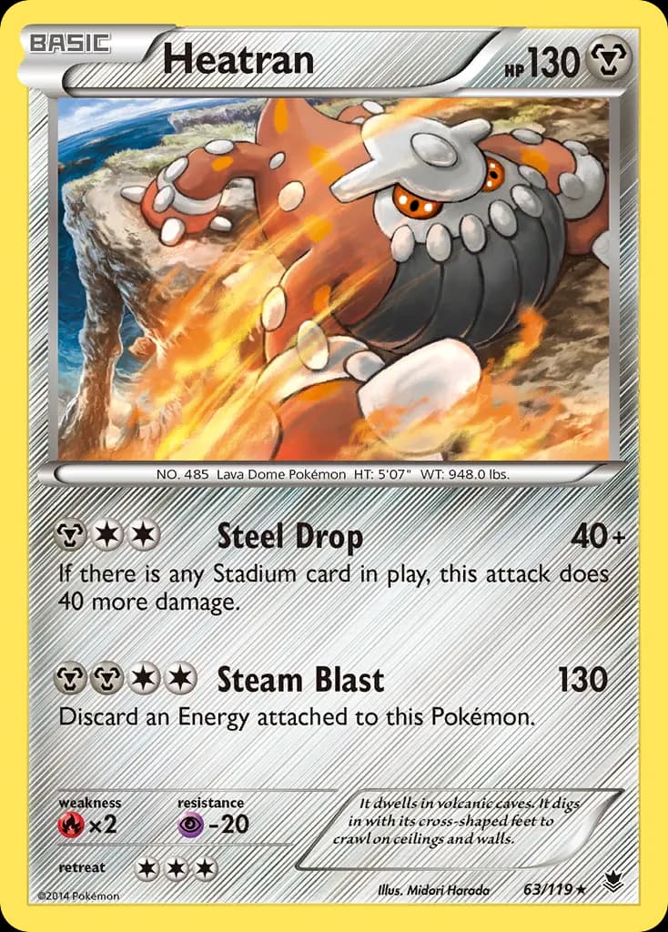 Heatran — Phantom Forces 63 Pokémon card