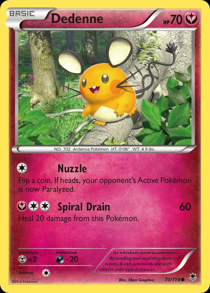 Dedenne — Phantom Forces 70 Pokémon card