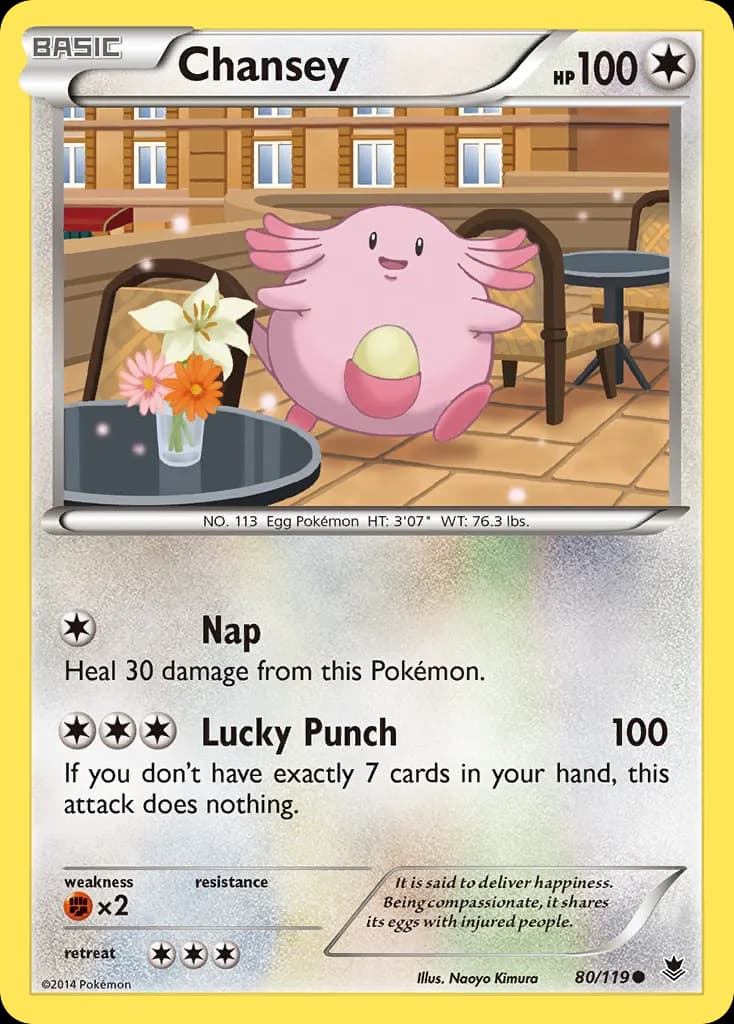 Chansey — Phantom Forces 80 Pokémon card