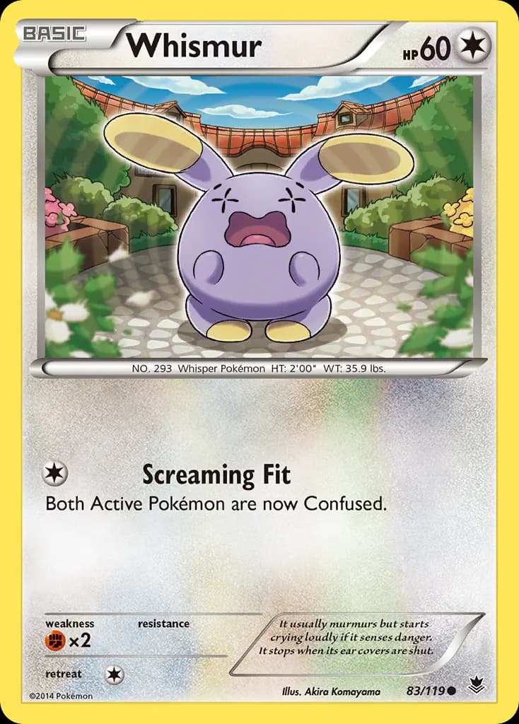 Whismur — Phantom Forces 83 Pokémon card