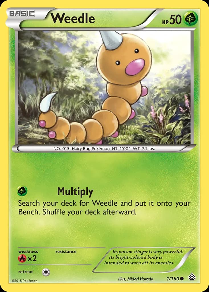 Weedle — Primal Clash 1 Pokémon card