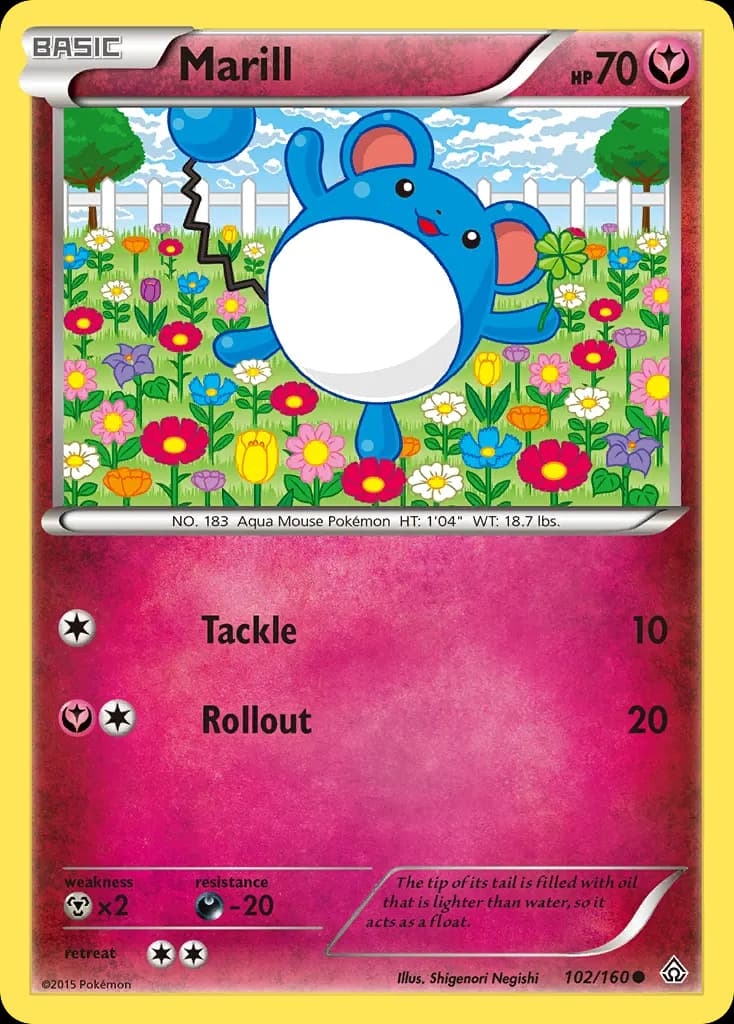 Marill — Primal Clash 102 Pokémon card