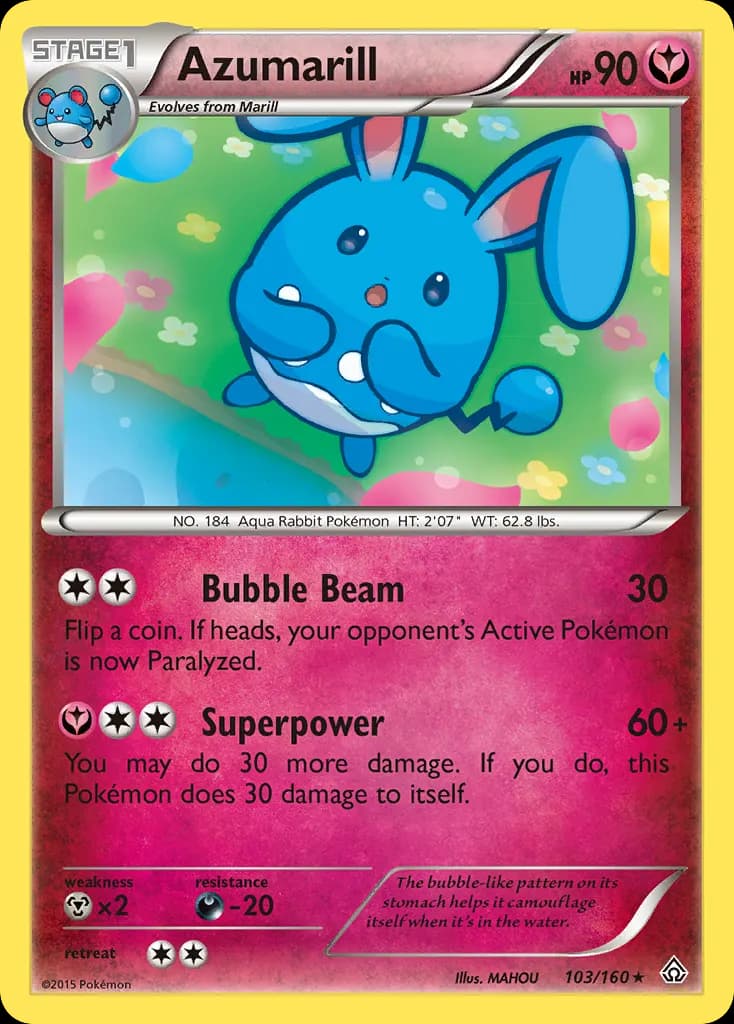 Azumarill — Primal Clash 103 Pokémon card