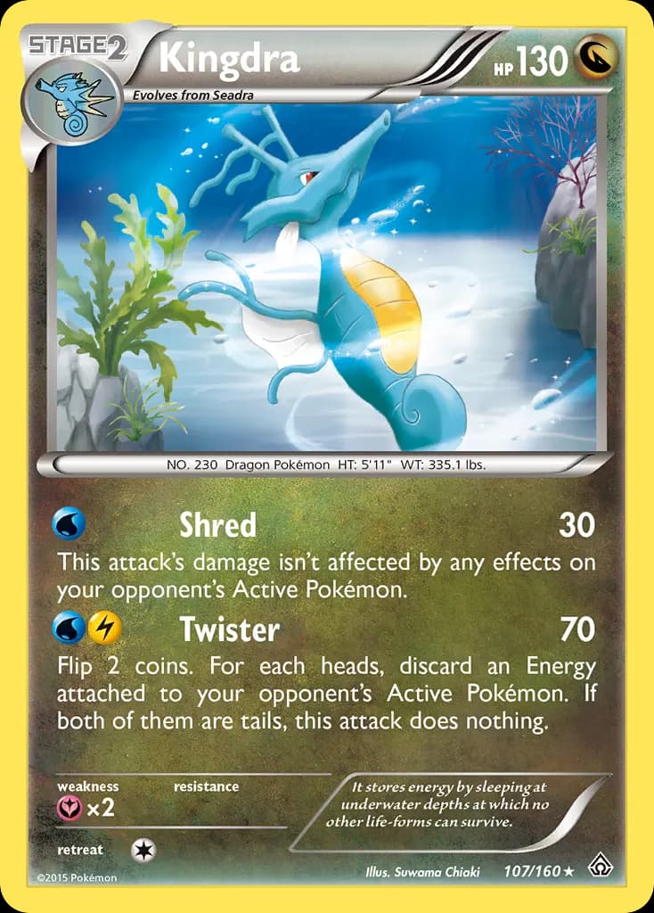 Kingdra — Primal Clash 107 Pokémon card