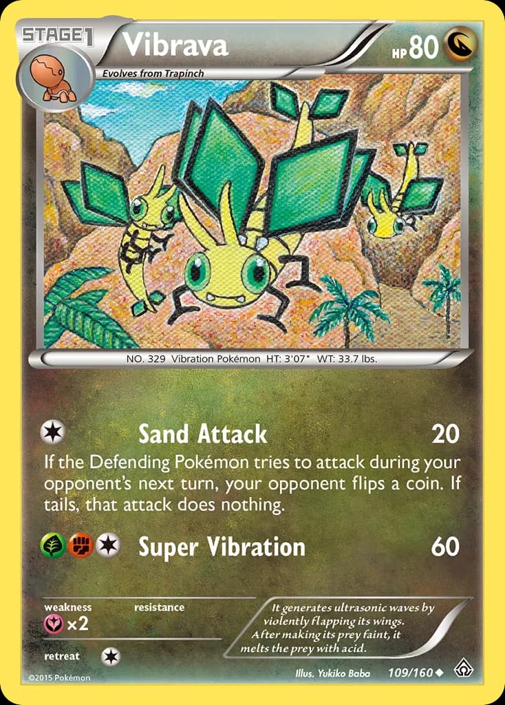 Vibrava — Primal Clash 109 Pokémon card