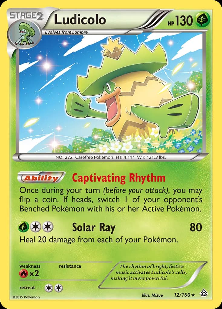 Ludicolo — Primal Clash 12 Pokémon card