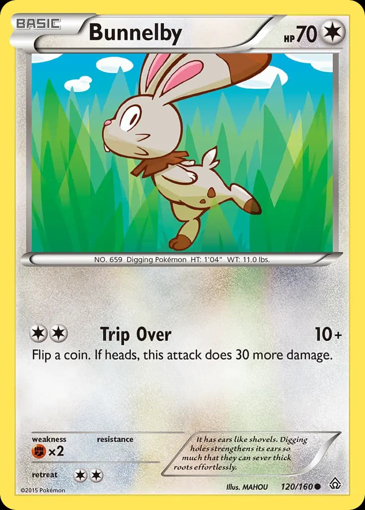 Bunnelby — Primal Clash 120 Pokémon card