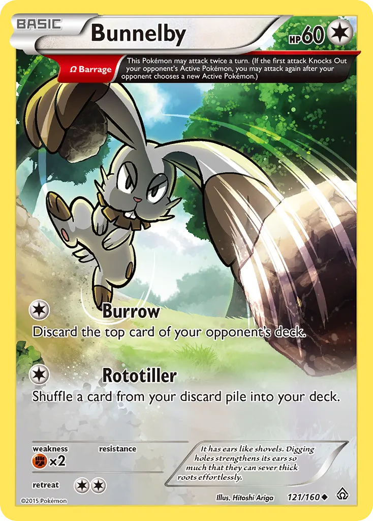 Bunnelby — Primal Clash 121 Pokémon card