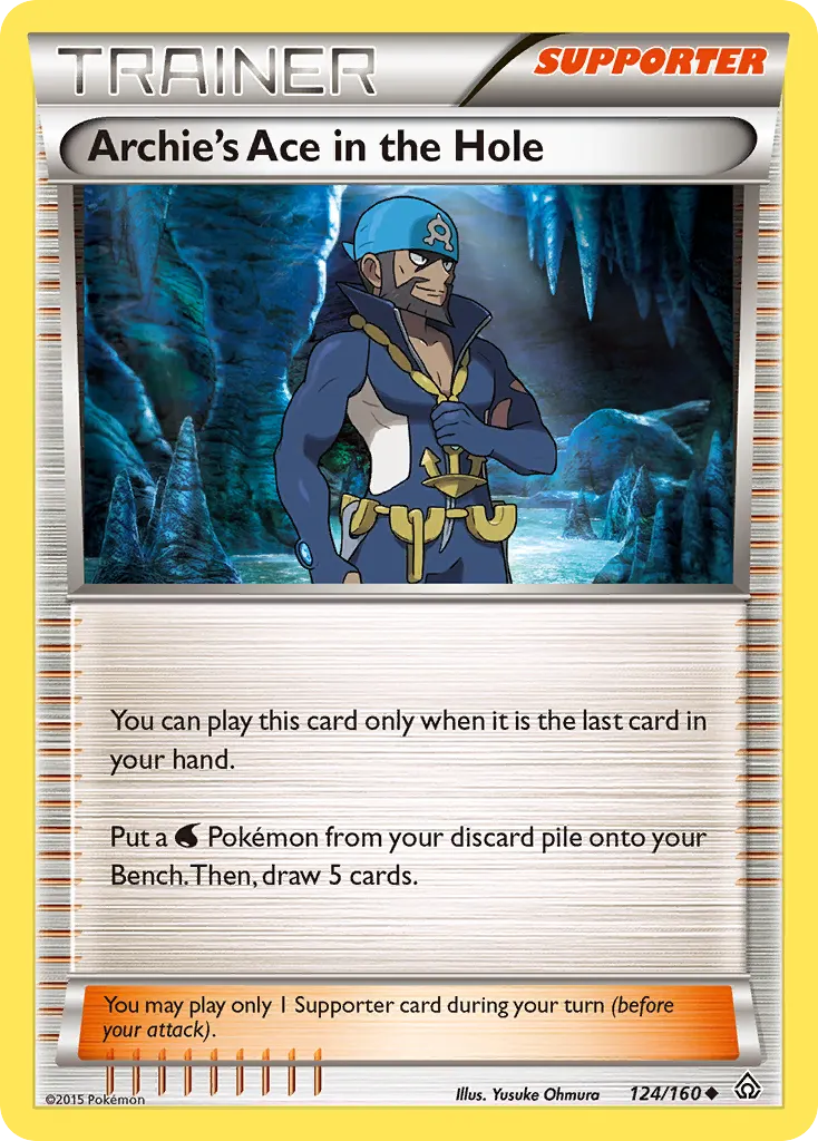 Archie's Ace in the Hole — Primal Clash 124 Pokémon card