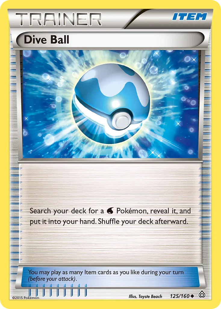 Dive Ball — Primal Clash 125 Pokémon card